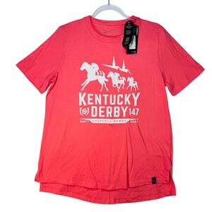 Under Armour Women's Kentucky‎ Derby 147 Tee Coral Pink Graphic NWT Large